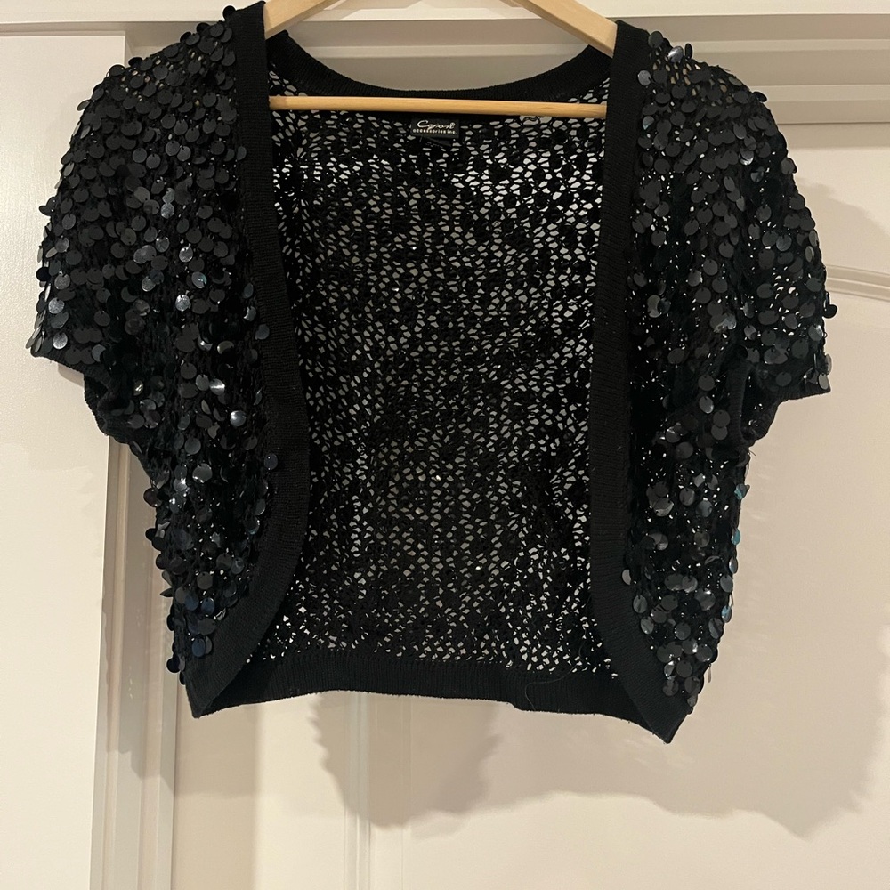 Black Sequin Women's Sweater